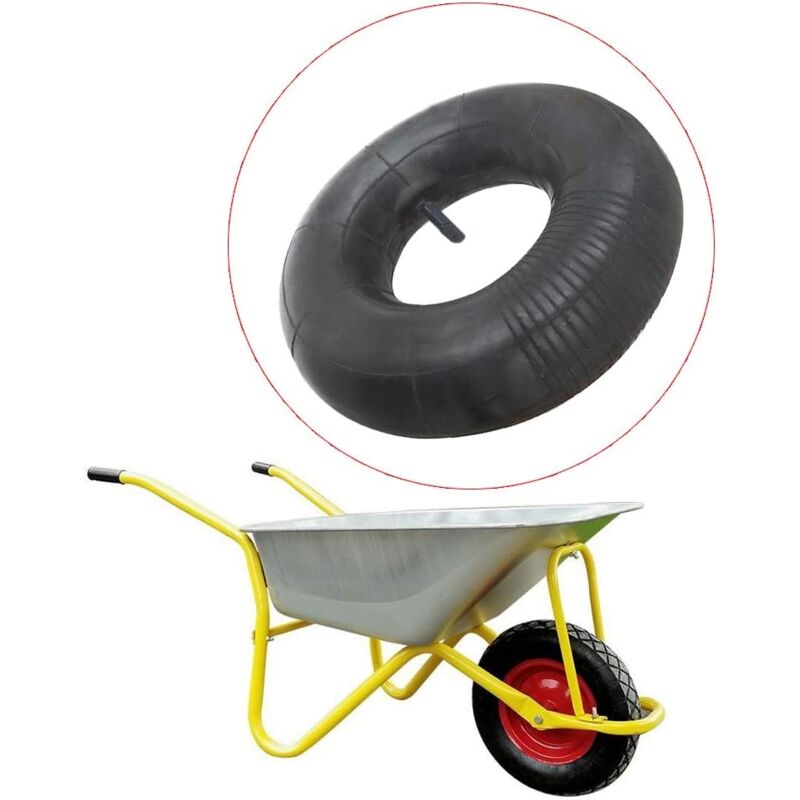 2 Pieces 3.50/4.00-6 Inner Tube Tire Wheel 3.50/4.00-6 Innertube Wheelbarrow Rubber Valve 6