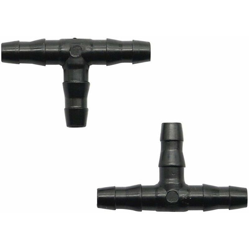 100 pcs Barbed Connectors Drip Irrigation,4/7Mm Universal Barbed Tee Hose,Suitable For 4/7Mm Drip Hose Watering Garden