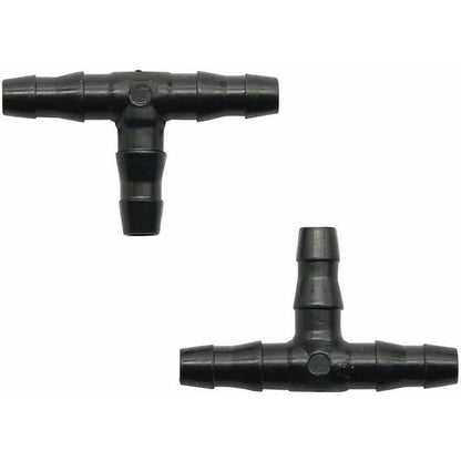100 pcs Barbed Connectors Drip Irrigation,4/7Mm Universal Barbed Tee Hose,Suitable For 4/7Mm Drip Hose Watering Garden