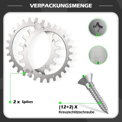 2 X Premium Stainless Steel Studs For Worx S/Model,2X Stainless Steel Screw-In Spikes Traction Enhancer,RObotic Lawn