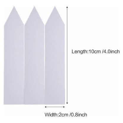 100 pcs Plastic Plant Label, White Plastic Garden Tag 10X2Cm