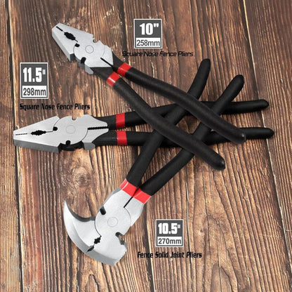 10.5" Fence Pliers - Solid Joint Pliers - Fence Pliers - Heavy Duty Fence Pliers - Multi-Tool For Fencing - Pliers With