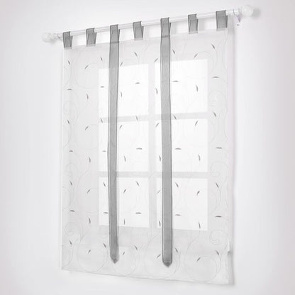 Window Embroidery ROman Blinds Sheer Curtains Decoration For Bedroom Balcony Kitchen, Grey, 80Cmx140Cm