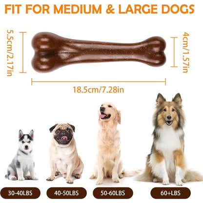 Indestructible Dog Toys, Dog Chew Bones, Light Beef And Bacon Flavor Dog Toys For Large Medium Dogs Dental Care Teeth