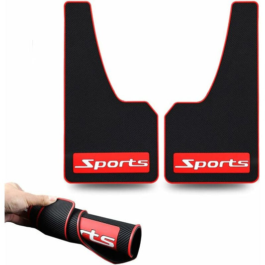 Car Mud Flaps Soft Material Universal Fit Black Rubber Splash Guards Mudguards No Collision Universal 17" X 9" X 0.2"