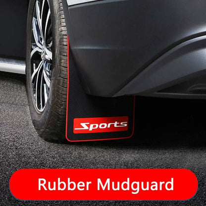 Car Mud Flaps Soft Material Universal Fit Black Rubber Splash Guards Mudguards No Collision Universal 17" X 9" X 0.2"