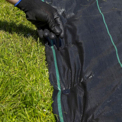 Pack Of 100 Ground Stakes For Fixing Weed Control Fabric Or Mole Control Netting Black