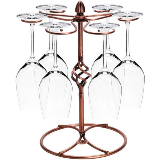 1Pc Wine Glass Rack, Stemware Holder With Wine Glass Drying Racks Holds 6 Wine Glasses(Wine Glasses Not Included).
