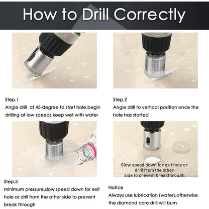 Diamond Drill Bit, 15 pcs Hole Saw Tools Set, Diamond Hole Saw For Glass/Tile/Ceramic/Marble/Porcelain Carbon Steel