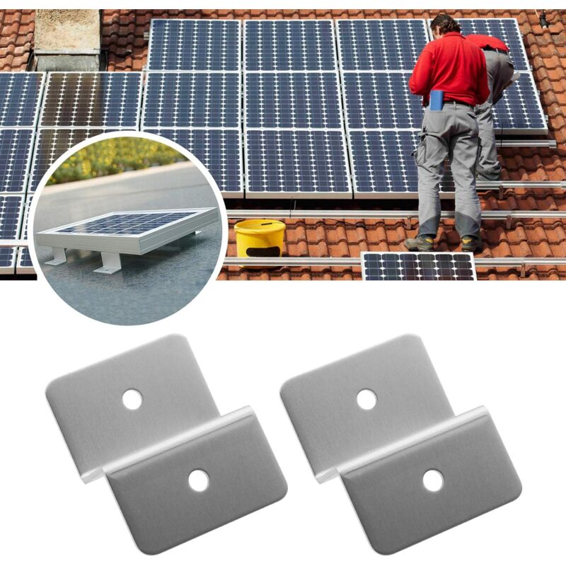 Solar Panel Mounting Bracket Kit Z Type With Nuts And Bolts 1 Hole