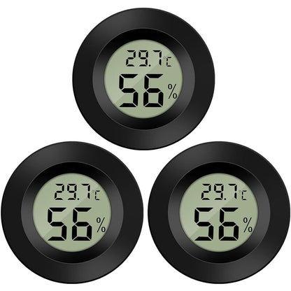 3-Pack Hygrometer Thermometer Digital Lcd Monitor Humidity Meter Gauge For Humidifiers Dehumidifiers Greenhouse