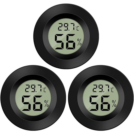 3-Pack Hygrometer Thermometer Digital Lcd Monitor Humidity Meter Gauge For Humidifiers Dehumidifiers Greenhouse