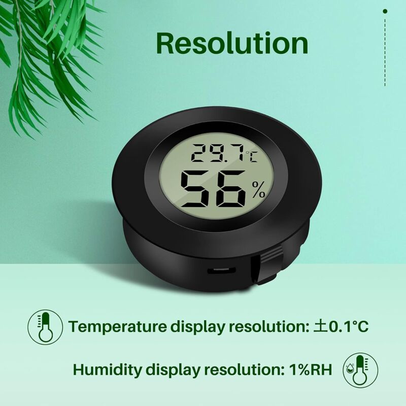 3-Pack Hygrometer Thermometer Digital Lcd Monitor Humidity Meter Gauge For Humidifiers Dehumidifiers Greenhouse