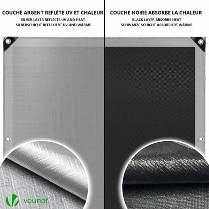 Heavy Duty Waterproof Polyethylene Tarpaulin 160G/M² Grey And Black 3X4M