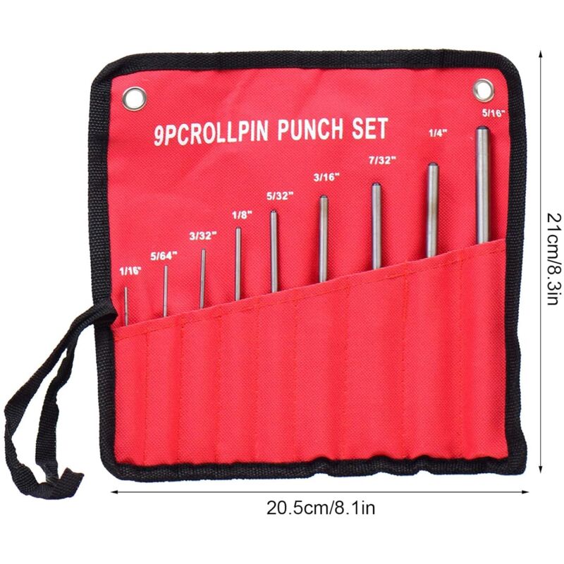 9 pcs Pin Punch Set, Pin Removal Tool For Auto Repair, Watch, Jewelry And Crafts (9 pcs)