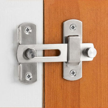 Door Latch Sliding Lock, Stainless Steel Door Lock With Screws Security Door Latches For Window, Garden And Door