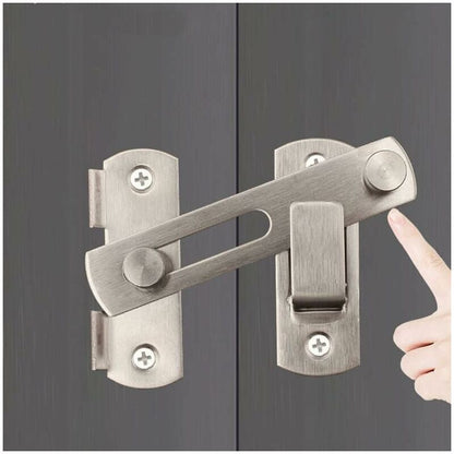 Door Latch Sliding Lock, Stainless Steel Door Lock With Screws Security Door Latches For Window, Garden And Door