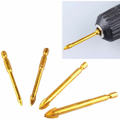 10 pcs 6Mm Tungsten Carbide Drill Bit Set With Flat Hex Shank For Mirror Porcelain Marble