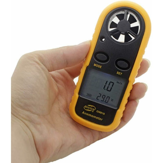 Digital Anemometer Wind Meter With Backlit Lcd Display, Measuring Air Velocity, Air Flow And Outdoor Air Temperature