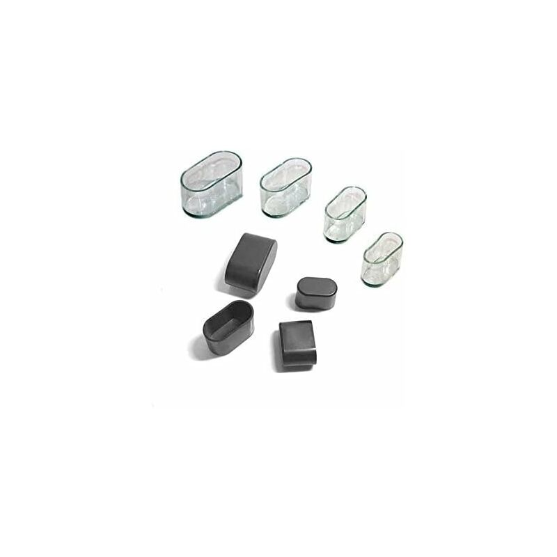 Chair Leg Caps，Oval Silicone Furniture Feet Pads Cover Table Protectors Floor Scratches，8-24 pcs-Transparent/24 pcs