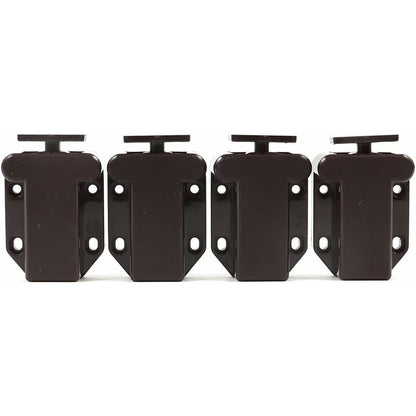 4-Pack Of DAmping Cushioning Systems For Doors, Cabinets And Drawers - Brown