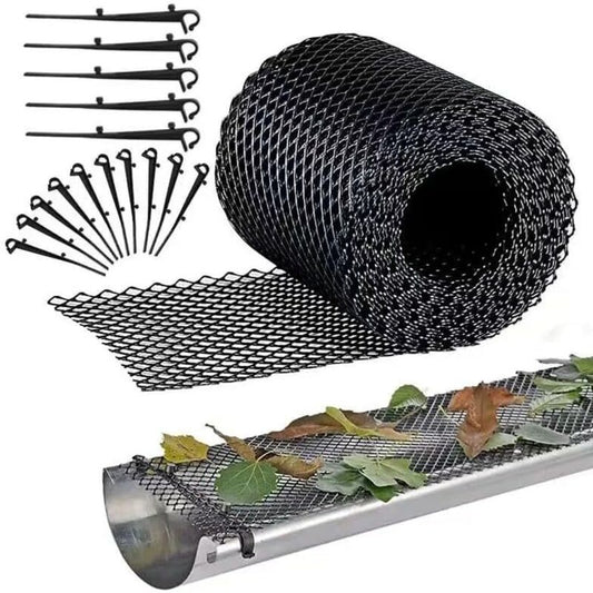 Plastic Gutter Guard, 18Cm X 8M, Heavy Duty Mesh Gutter Guard, Leaf Filter, (18Cm X 8M)