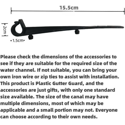 Plastic Gutter Guard, 18Cm X 8M, Heavy Duty Mesh Gutter Guard, Leaf Filter, (18Cm X 8M)