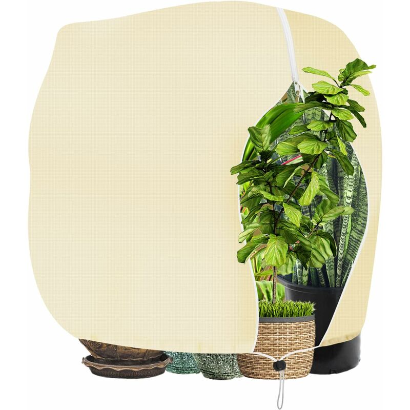 Plant Winter Cover, Plant Winter Cover With Drawstring And Zipper, 120 X 180 Cm Plant Protection Cover Winter Cover