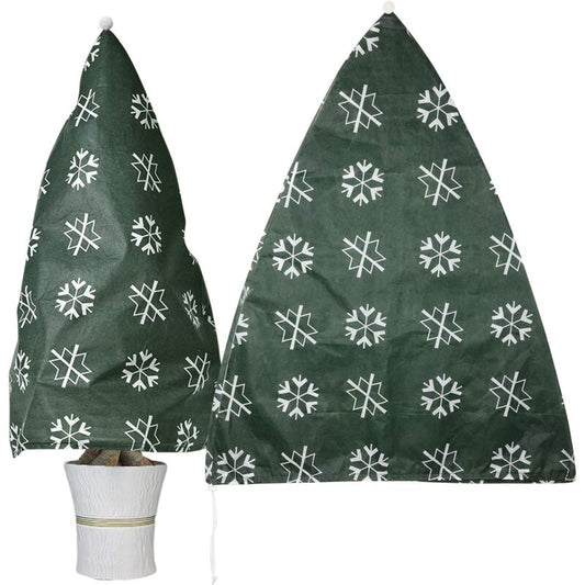 2 Piece Plant Winter Protection Bag Winter Protection For Potted Plants, Beige, Solid, 110X80 Cm