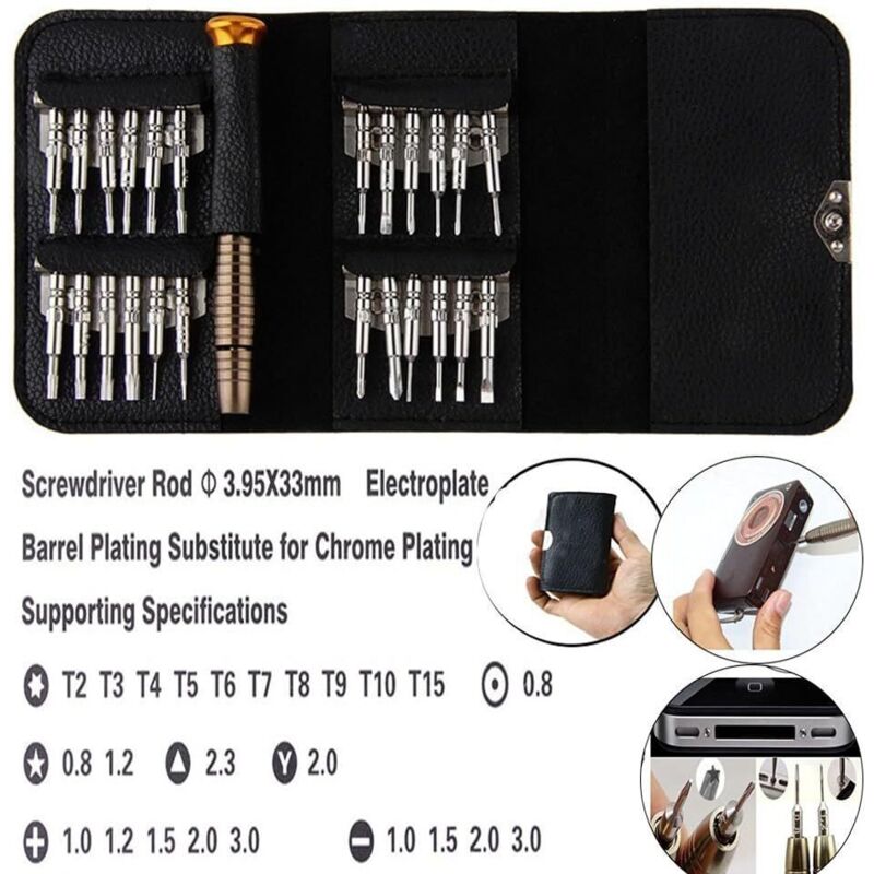 25 pcs Screwdriver Set Portable Precision Screwdriver Repair Tools Kit For Iphone, Computer, Toys, Glasses, Watches Etc