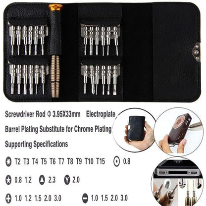 25 pcs Screwdriver Set Portable Precision Screwdriver Repair Tools Kit For Iphone, Computer, Toys, Glasses, Watches Etc