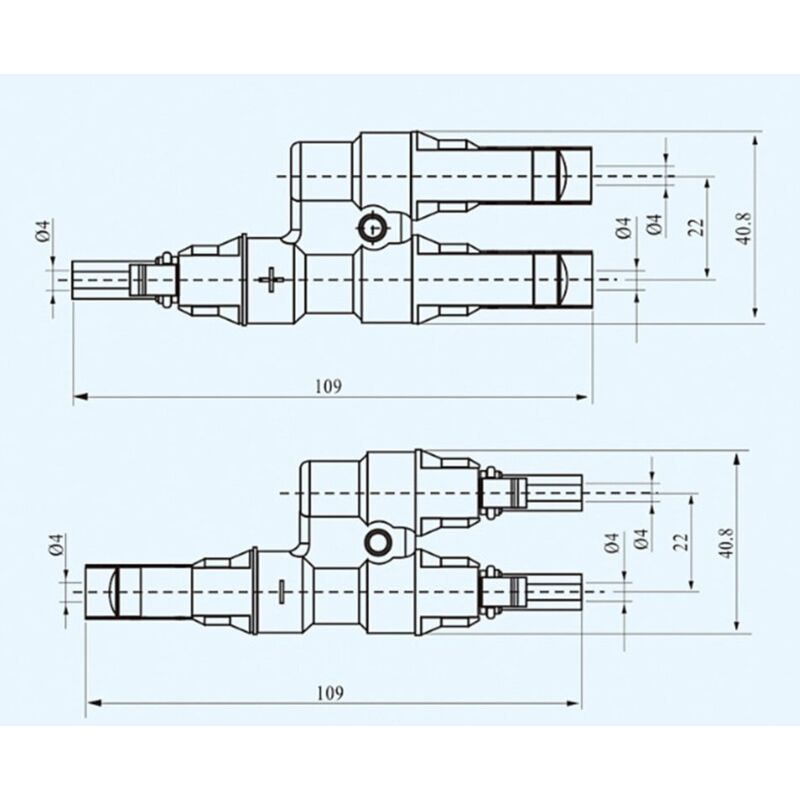 Solar Panel Mc4 Branch Connectors T/Y Cable Splitter Fitting