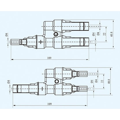 Solar Panel Mc4 Branch Connectors T/Y Cable Splitter Fitting