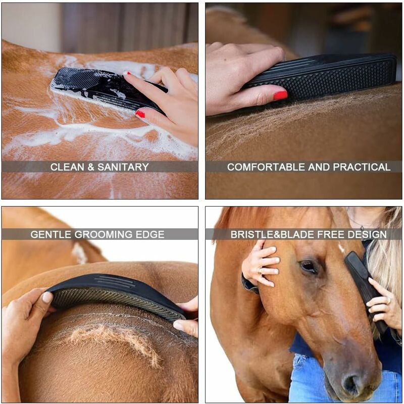 Horse Massage Comb Horse Grooming Washing Brush Hair Strip Gentle Horse Groomer Dogs Comb Washing Massage Grooming &