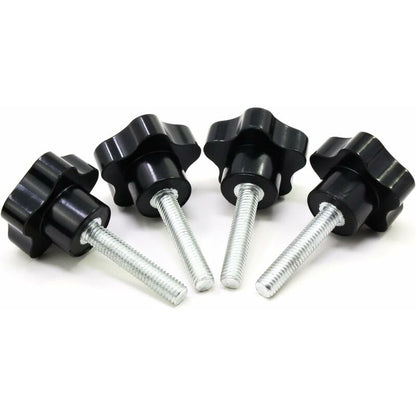 10 pcs M8X40 Female Thread Nut Clamping Handle Star Shape Hand Knobs Black Plastic Screw-In Handle Clamping Knob For