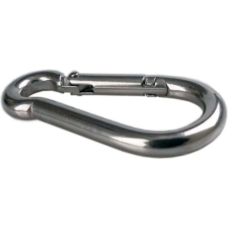 4 pcs Heavy Duty Carabiner Hooks For Sports, Locking Dogs, Hammock Swing, 304 Stainless Steel, 8Mm Thickness