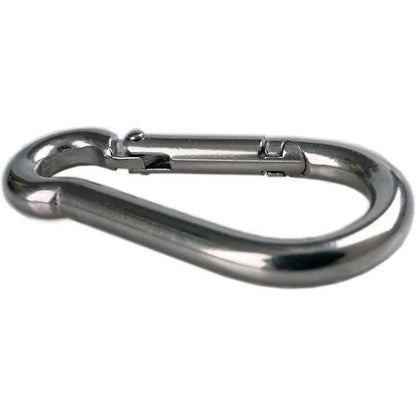 4 pcs Heavy Duty Carabiner Hooks For Sports, Locking Dogs, Hammock Swing, 304 Stainless Steel, 8Mm Thickness