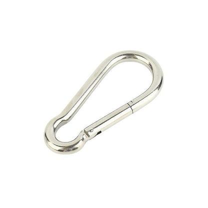4 pcs Heavy Duty Carabiner Hooks For Sports, Locking Dogs, Hammock Swing, 304 Stainless Steel, 8Mm Thickness