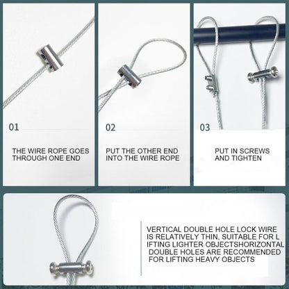 10 pcs Cable Clamps With Screw Terminal Cap, Cable Clips For 1-2Mm Diameter Cable And Wire, Double Ended Cable And