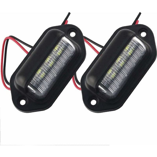 2 pcs LED License Plate Light Universal 6 Smd2835 Convenience Courtesy Door Step Lamp Light For Trailers Rv Trucks