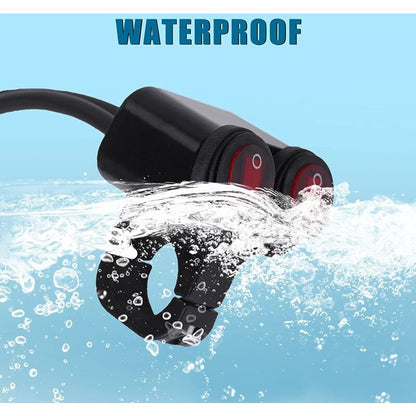 12V Waterproof Motorcycle Atv Bike 22Mm 7/8 Inch Handlebar Dual Control Kill Button Headlight Switch Hazard Brake Fog