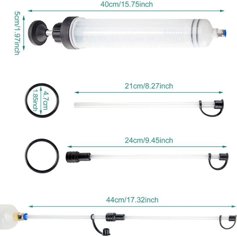 Oil Syringe 500Ml Oil Suction Syringe-Transfer Pump,Brake Fluid Syringe With Extension Tube-Drain Syringe Hand Pump