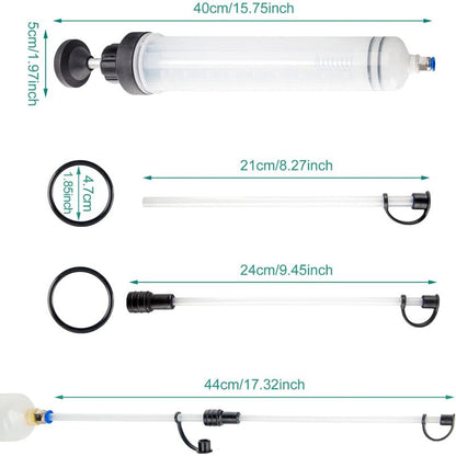 Oil Syringe 500Ml Oil Suction Syringe-Transfer Pump,Brake Fluid Syringe With Extension Tube-Drain Syringe Hand Pump