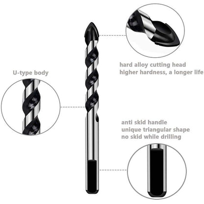 7 pcs Drill Bit Set For Tile, Glass, Concrete, Stone, Brick, Tiles, Ceramic And Mirrors(3Mm 4Mm 5Mm 6Mm 8Mm 10Mm 12Mm)
