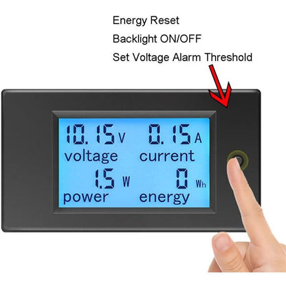 Voltmeter Ammeter Dc 6.5-100V 20A, Voltage Meter Wattmeter Tester Voltage Current Power Energy Digital Lcd Energy Meter