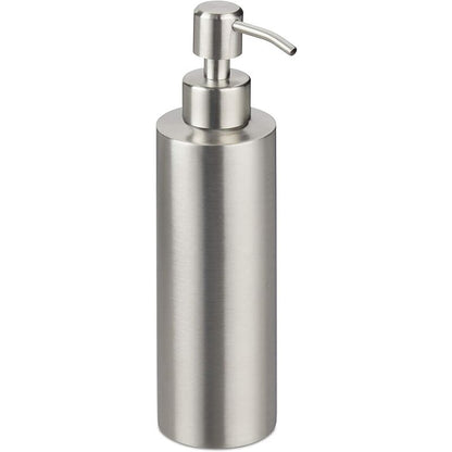Brushed Stainless Steel Refillable Soap Dispenser 350Ml Silver