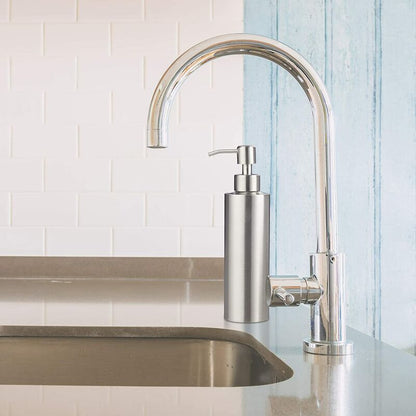 Brushed Stainless Steel Refillable Soap Dispenser 350Ml Silver