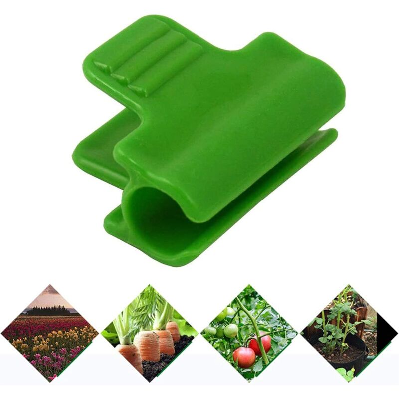 48 pcs Garden Hose Clips, Garden Shed Film Accessories, 16Mm Outer Diameter, Plant Stakes, Greenhouse Plastic Clips,