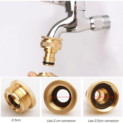 2-Way Y-Distributor With 3/4" Brass Quick Connect For Irrigation Tool Connection