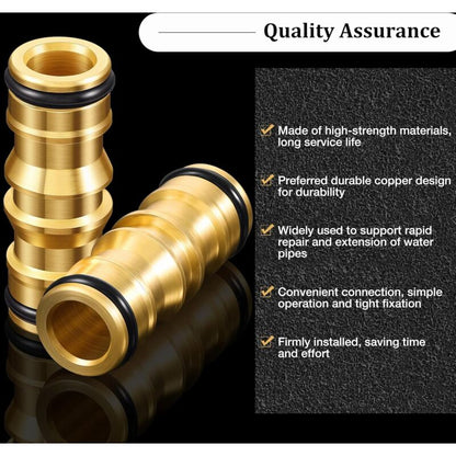 Garden Hose Connectors Double Male Hose Connectors Brass Hose Fittings For Garden Hose Faucet (4 Sets)